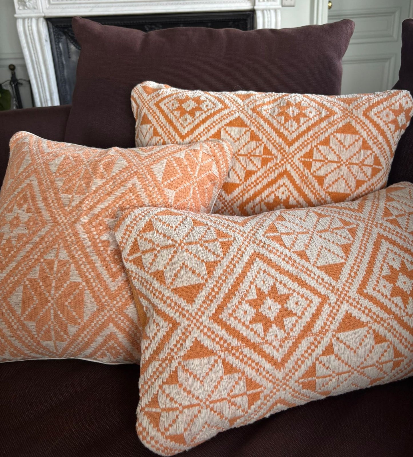 Housse de coussin Dokmai clémentine
