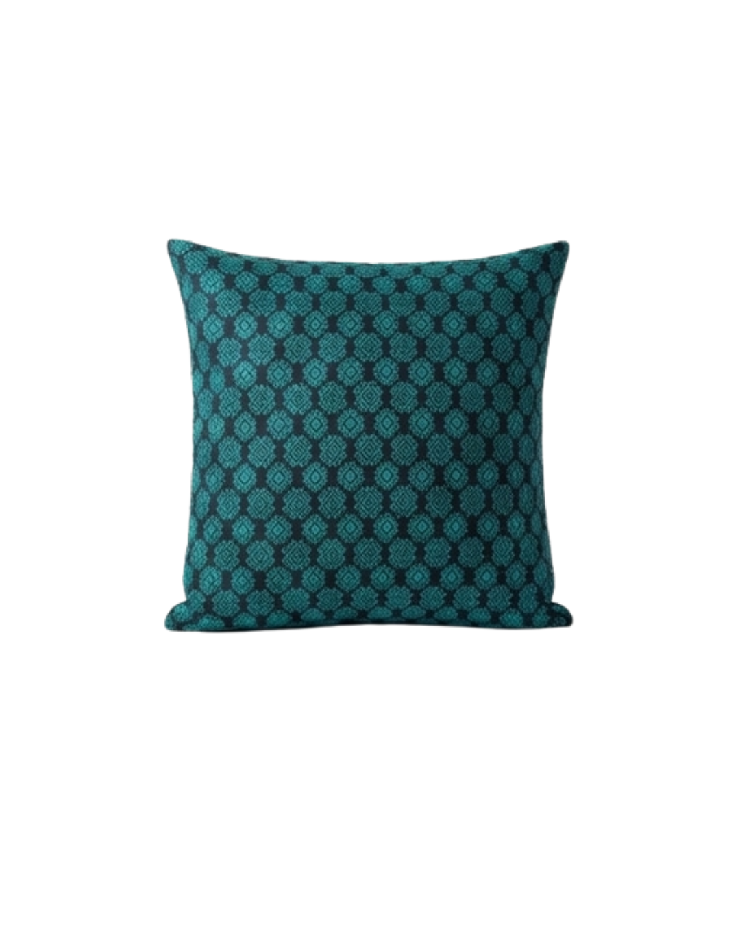 Housse de coussin Kachin bleu et turquoise