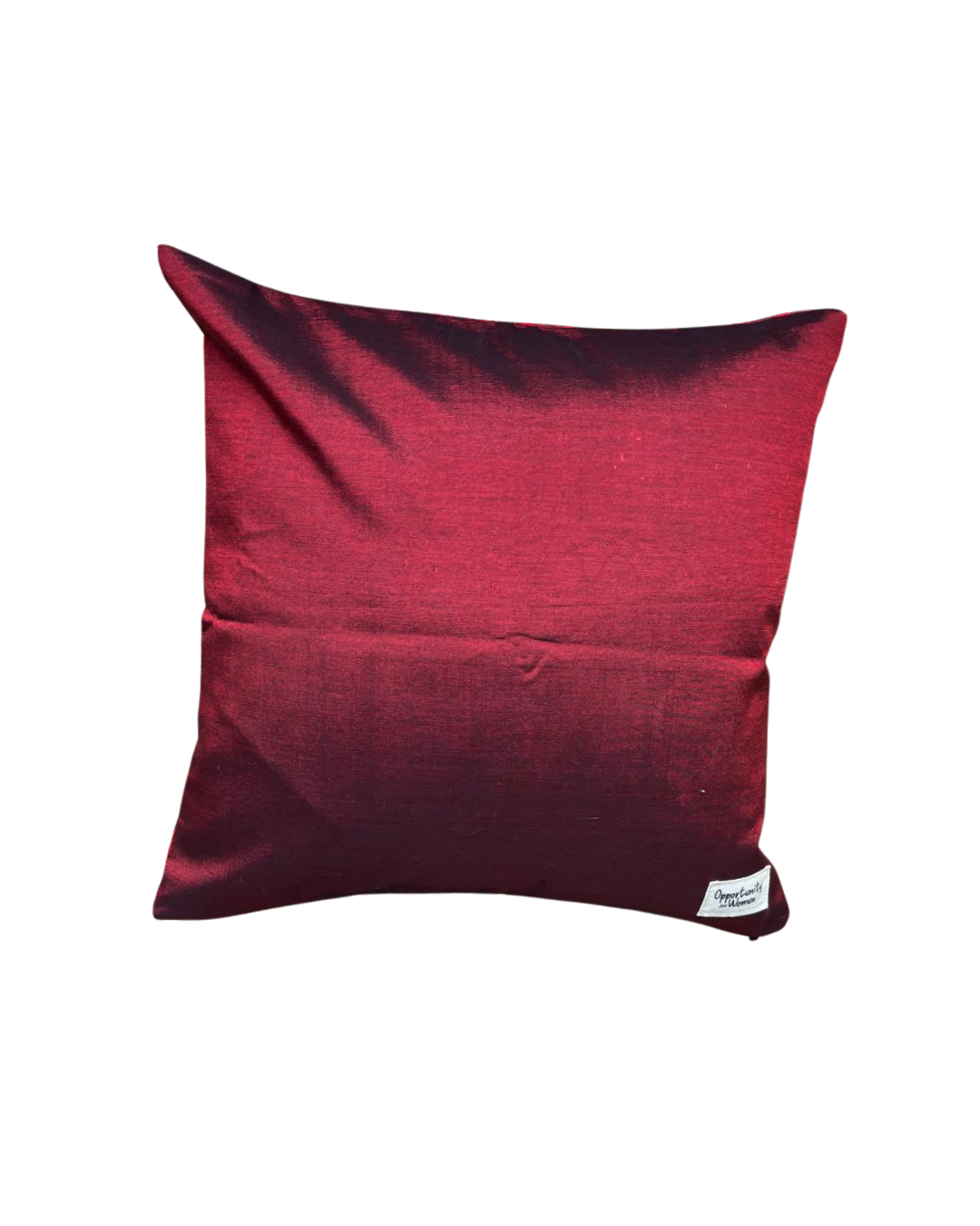 Housse de coussin Kachin bordeaux et rouge