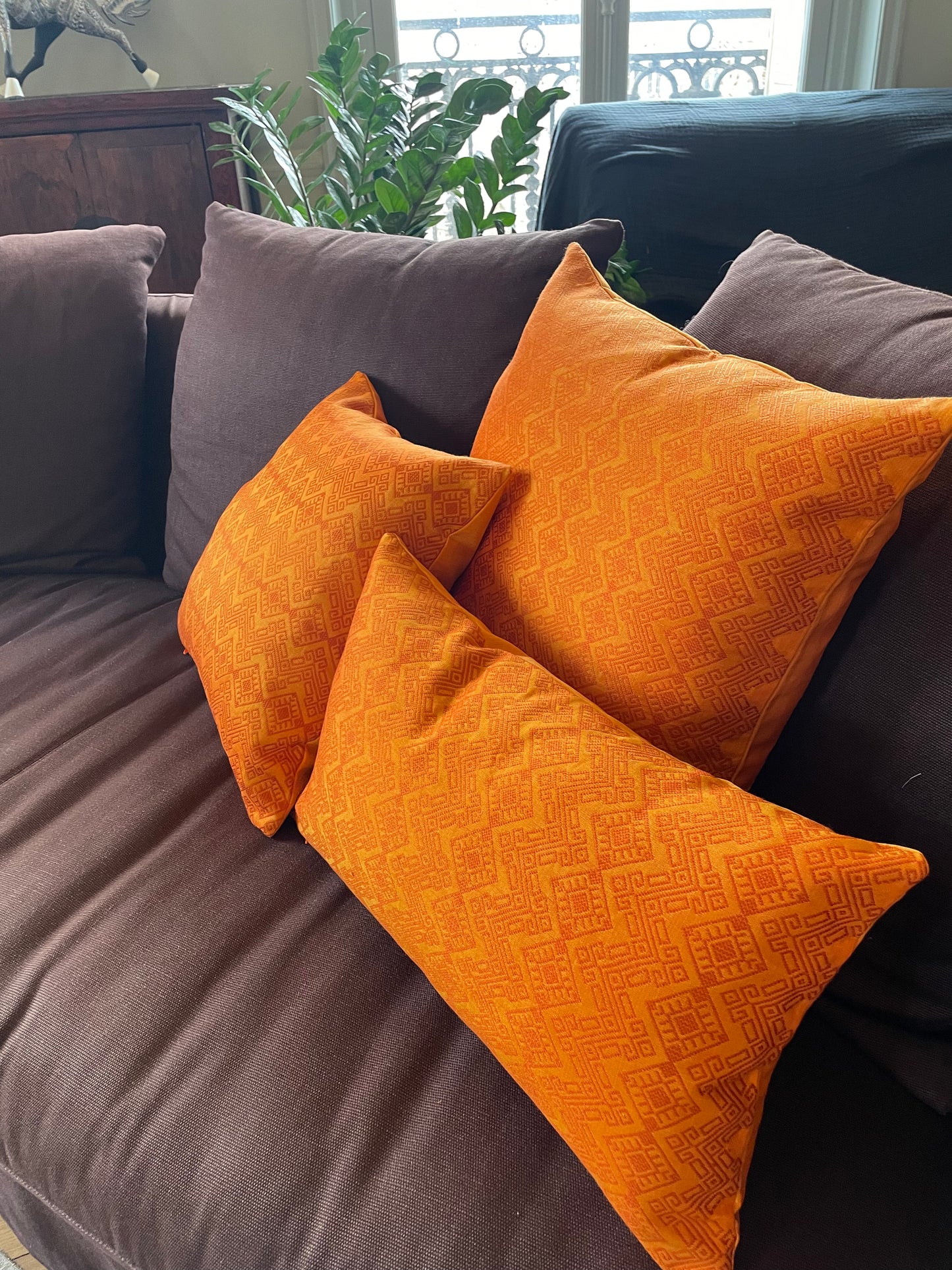 Kachin orange cushion cover