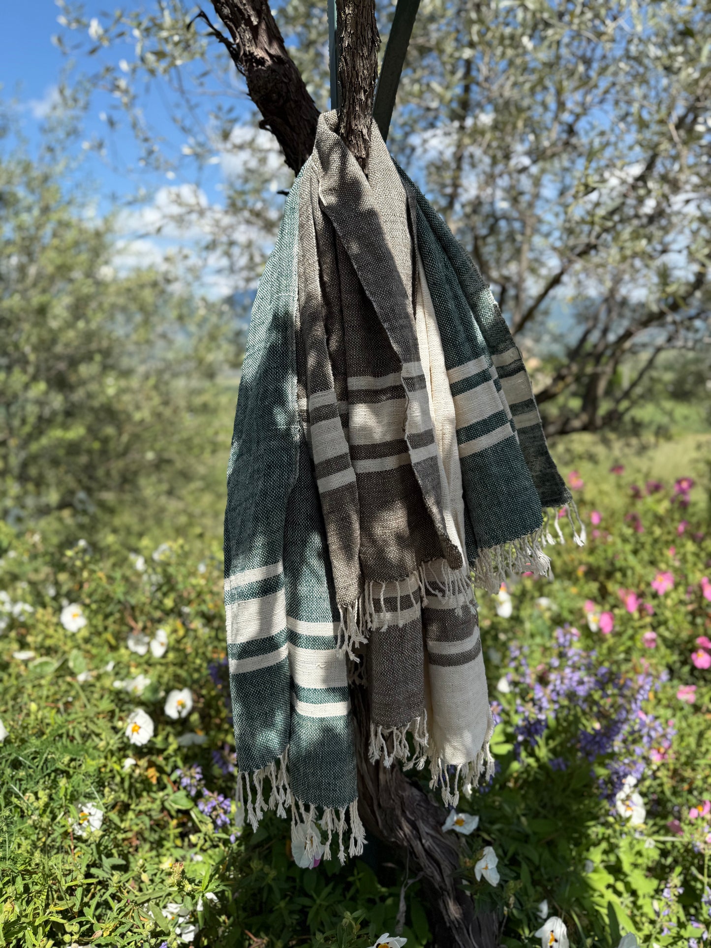 Serviette de plage en coton bio