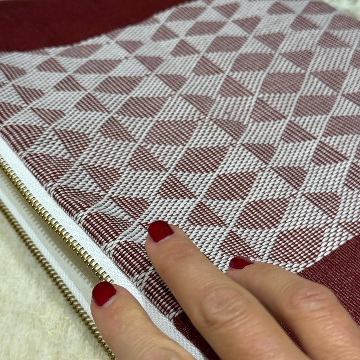 Burgundy computer case