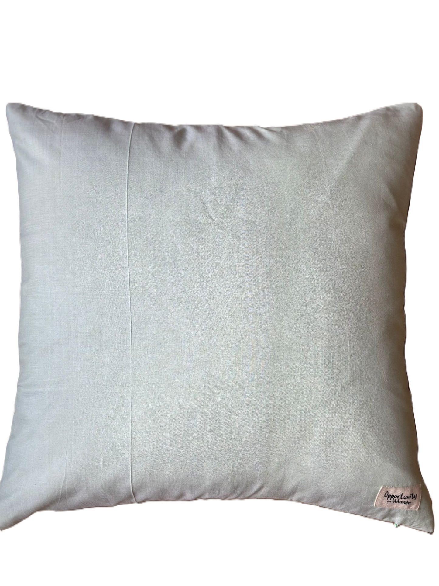 Lime green Kachin cushion 