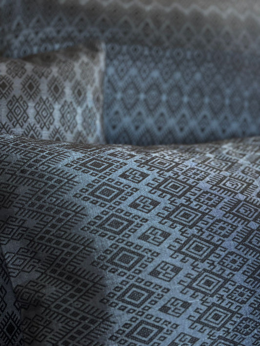 Midnight blue Kachin cushion