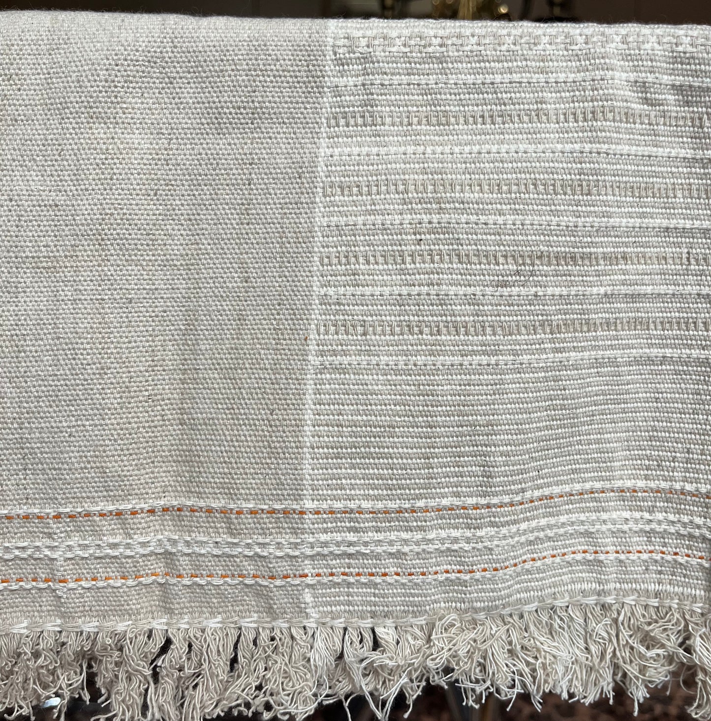 Beige Eyelash Table Runner