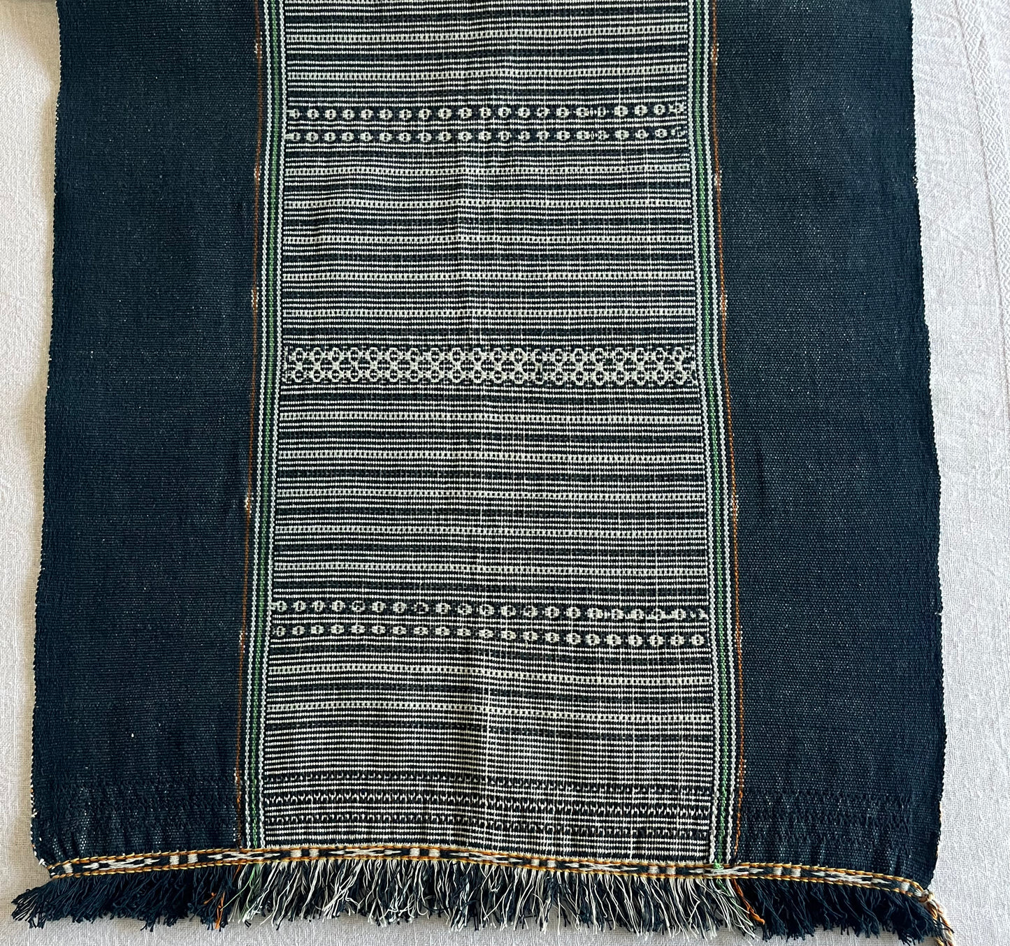 Indigo Blue Eyelash Table Runner