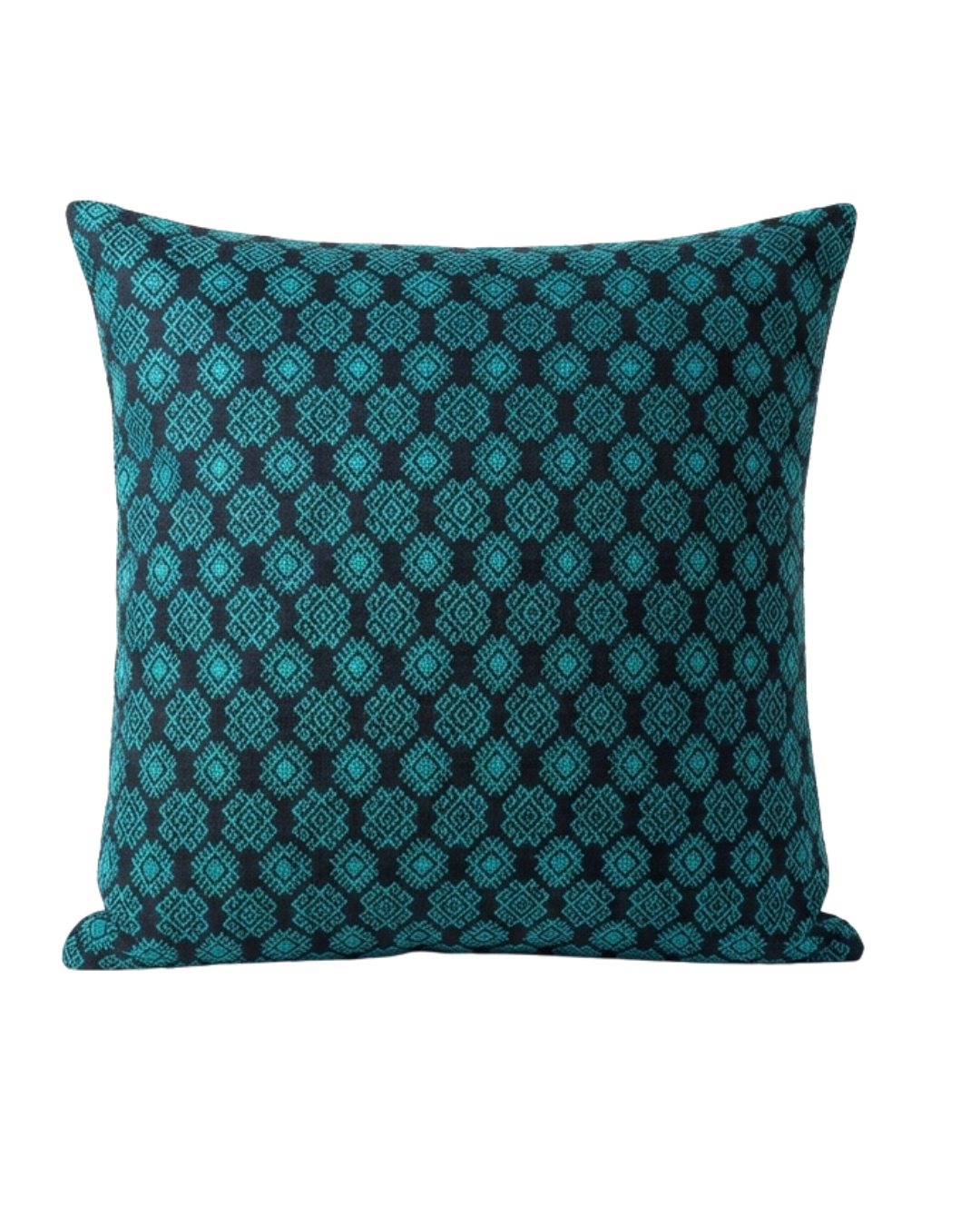 Housse de coussin Kachin bleu et turquoise