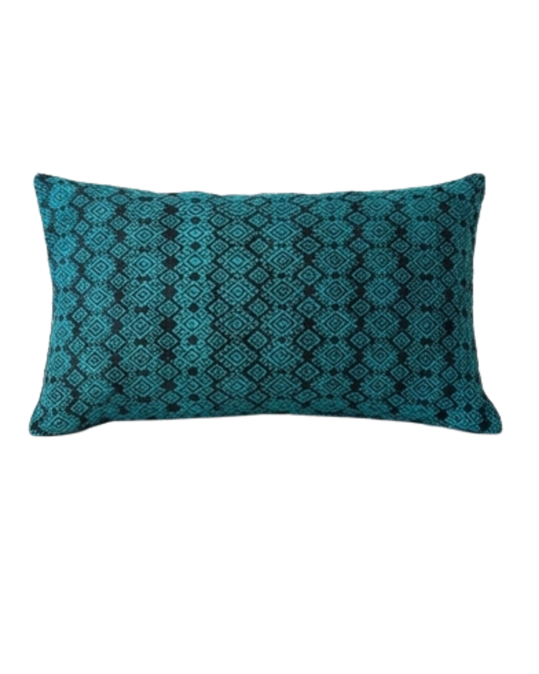 Housse de coussin Kachin bleu et turquoise