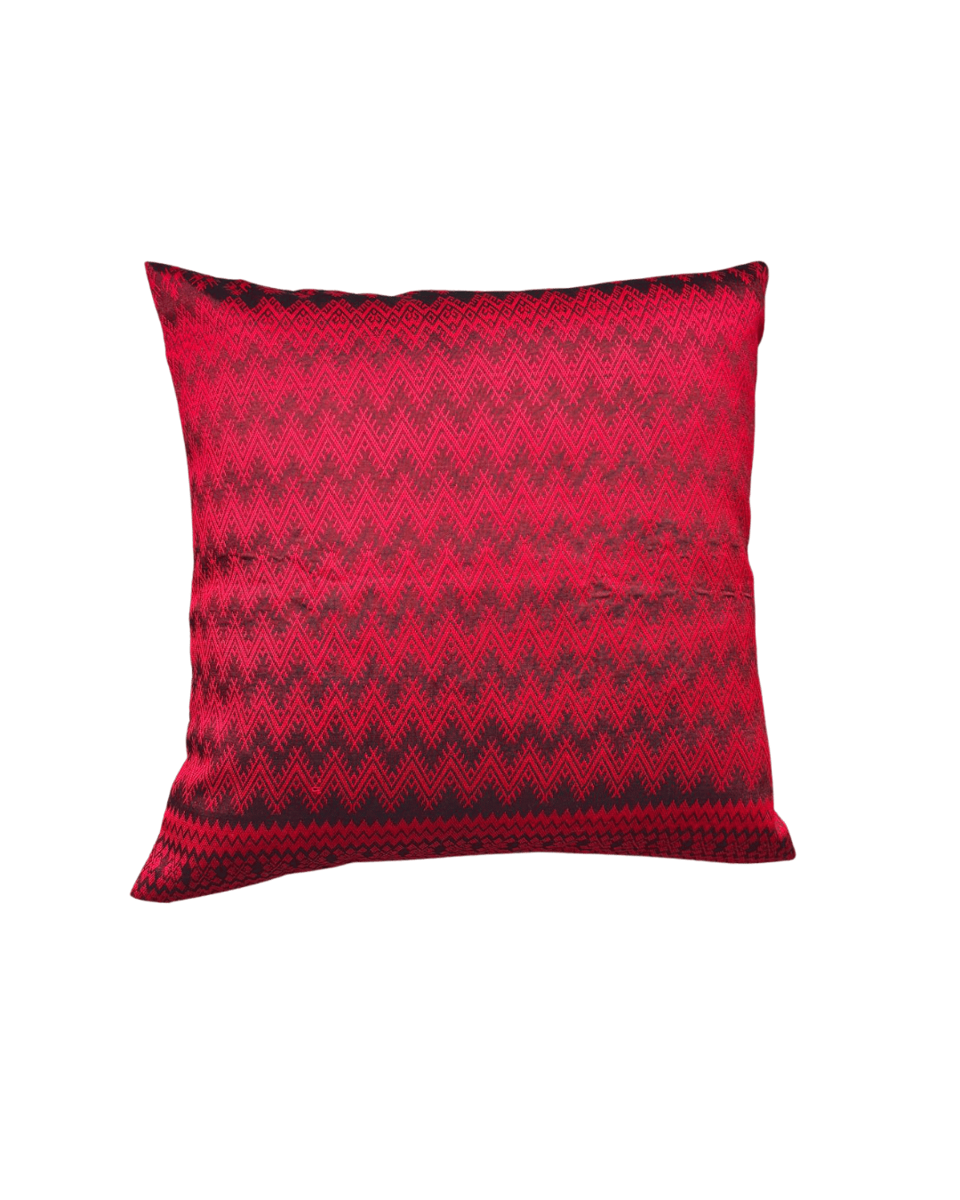 Housse de coussin Kachin bordeaux et rouge