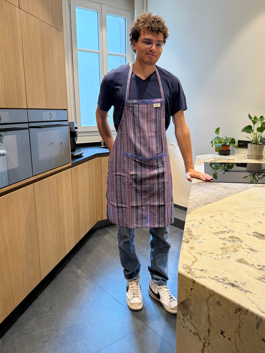 Red and black kitchen apron